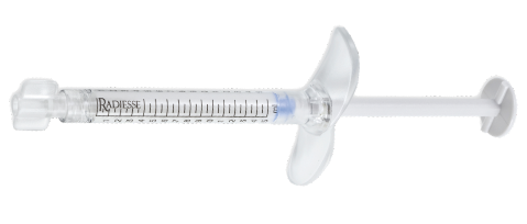 Radiesse syringe with the text: Individual results may vary
