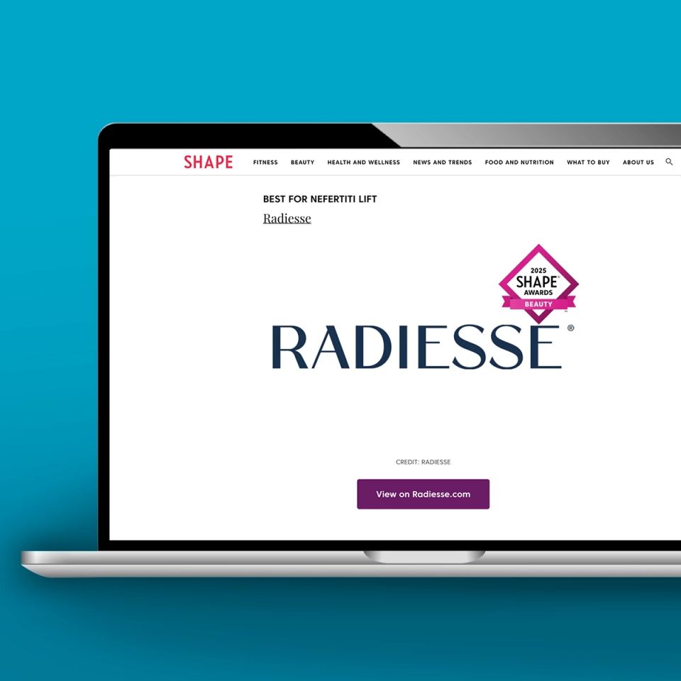 Computer with RADIESSE on the screen.